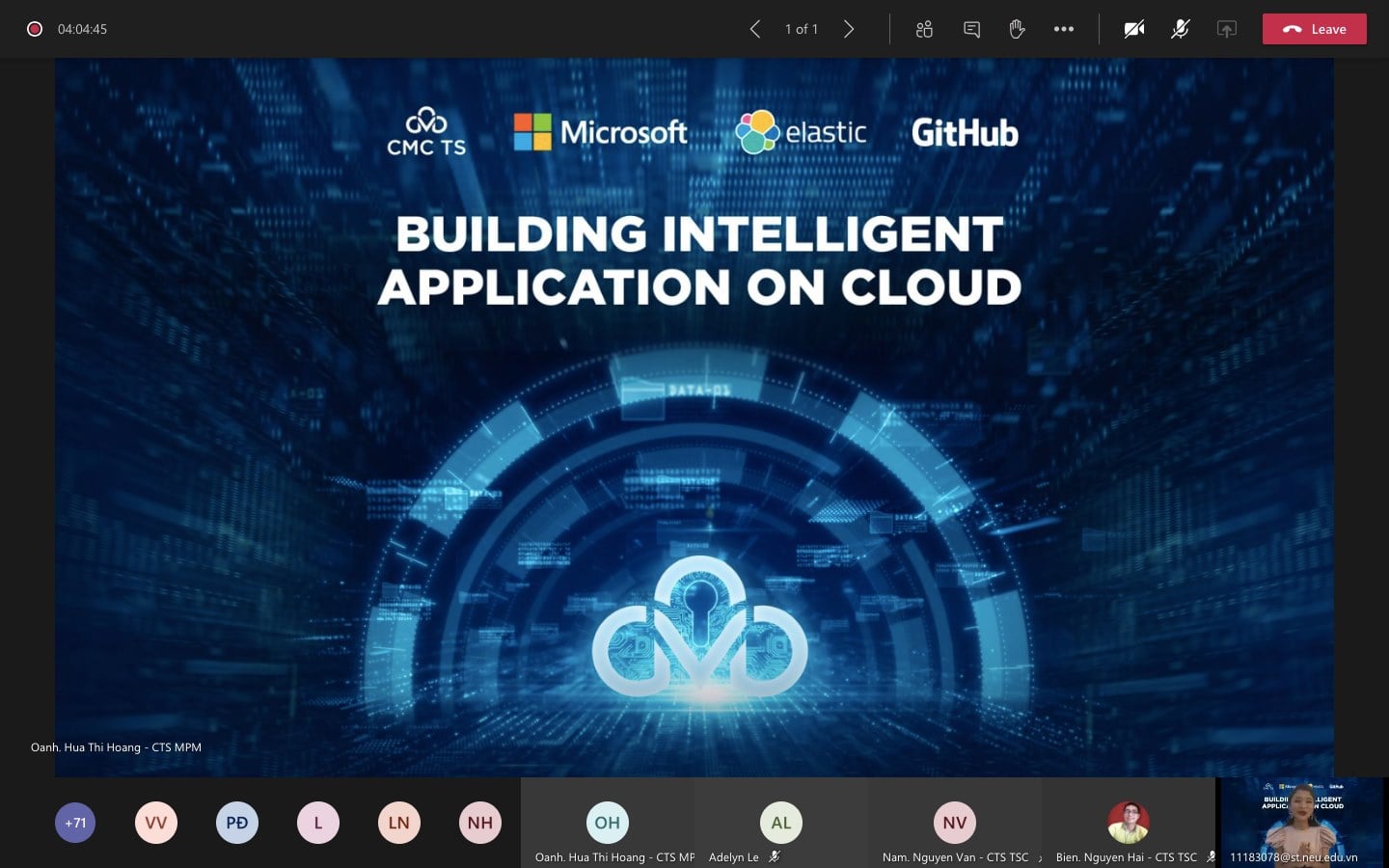 Building intelligent applications on cloud platform with solutions from CMC TS, Microsoft and Elastic